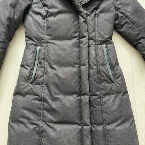 Soia & KYO CAMIELA Slim Fit Brushed Down Coat With Leather Trim - Picture 11 of 16